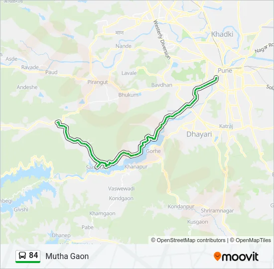 84 Bus Line Map