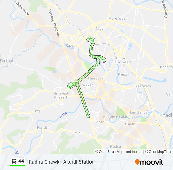 44 Bus Line Map