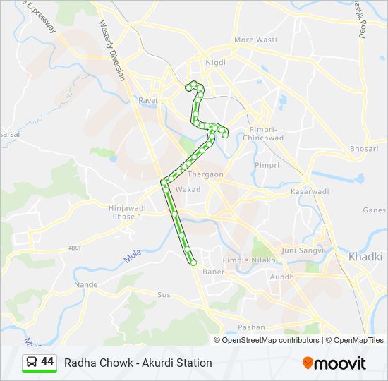 44 Bus Line Map