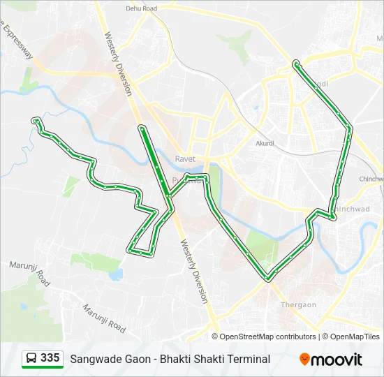 335 Bus Line Map