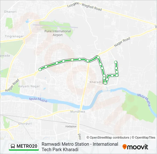 METRO20 Bus Line Map
