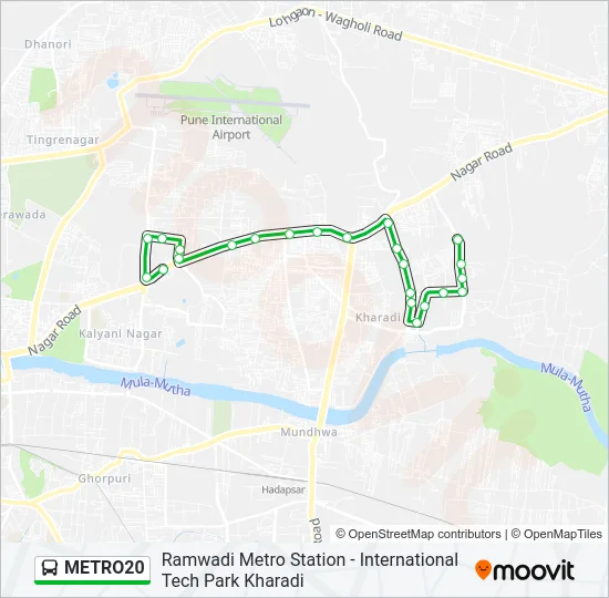 METRO20 Bus Line Map