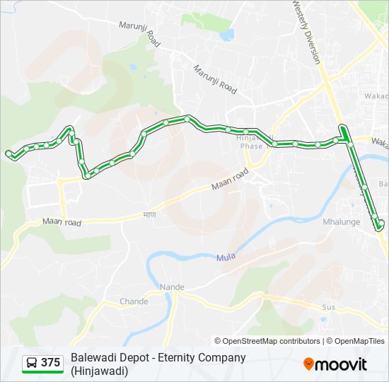 375 bus Line Map