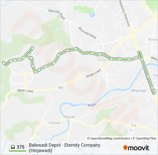 375 Bus Line Map