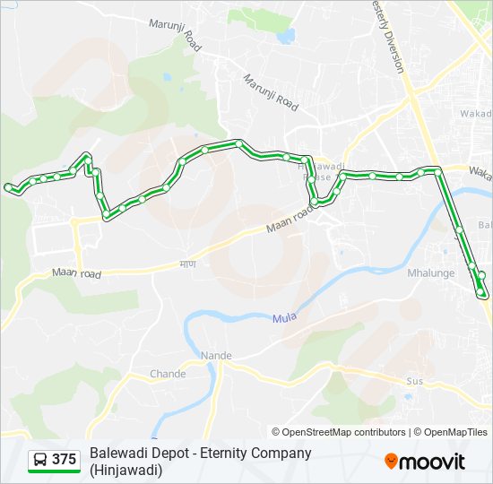 375 bus Line Map