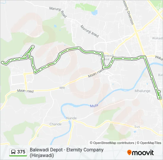 375 Bus Line Map