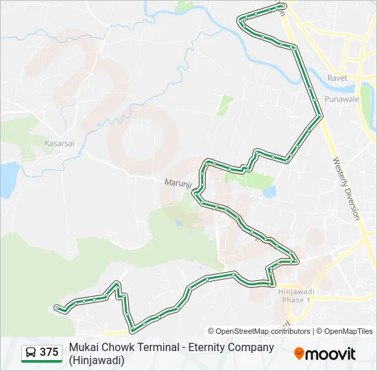 375 Bus Line Map