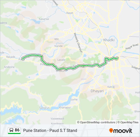 86 Bus Line Map