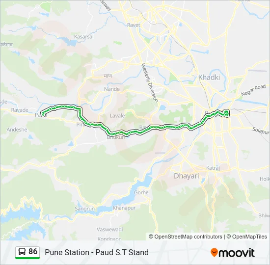 86 Bus Line Map