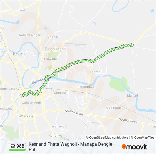 98B bus Line Map