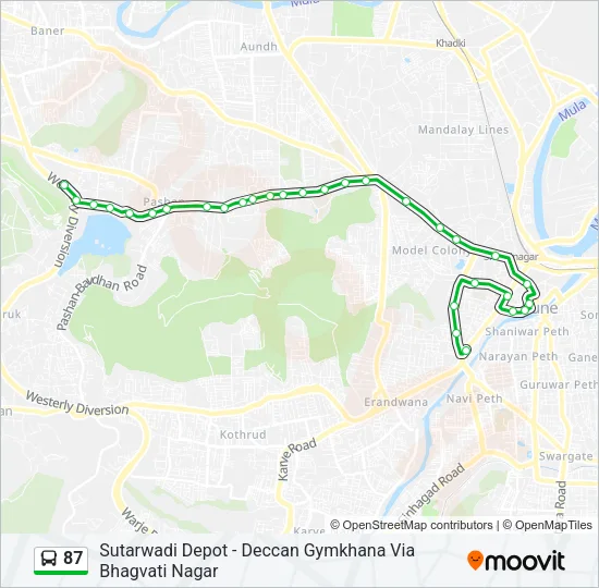 87 Bus Line Map