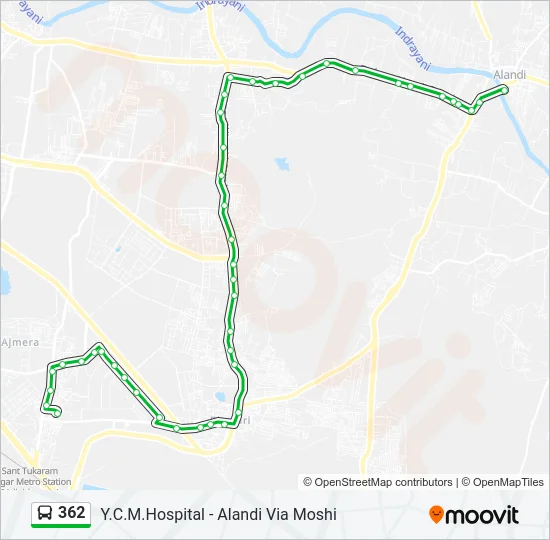 362 Bus Line Map