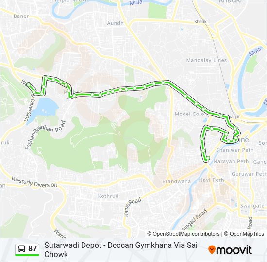 87 bus Line Map