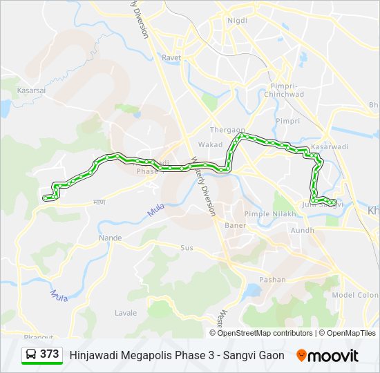 373 bus Line Map