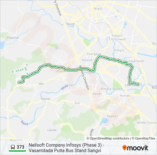 373 Bus Line Map