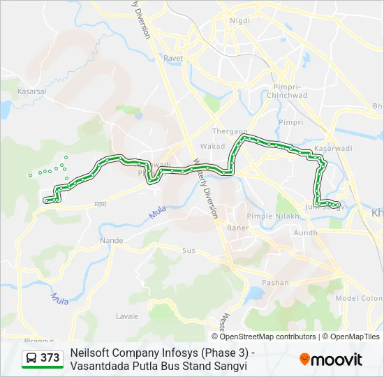 373 Bus Line Map