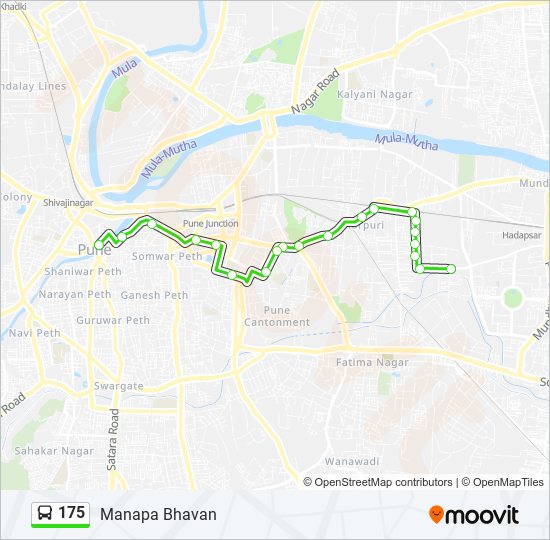 175 bus Line Map