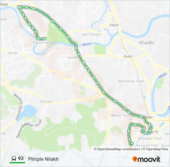 93 Bus Line Map