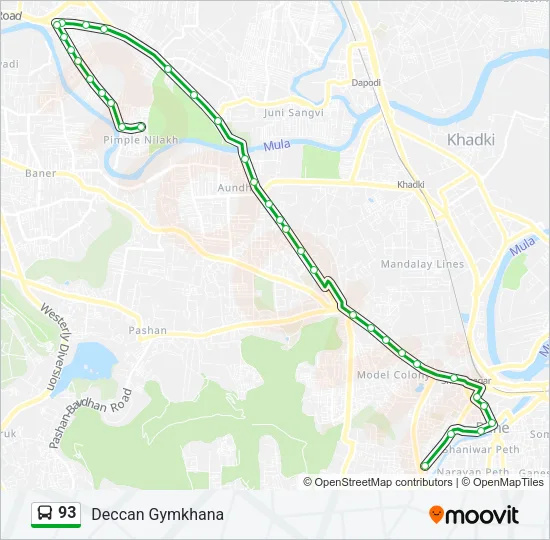 93 Bus Line Map