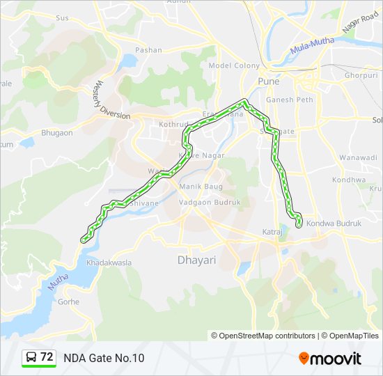 72 Bus Line Map