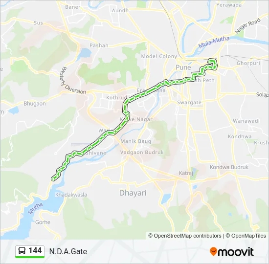 144 Bus Line Map
