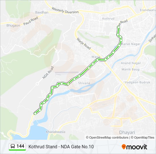 144 bus Line Map