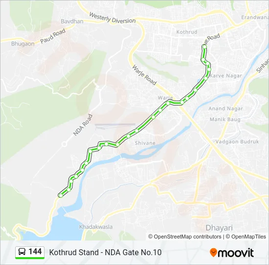144 Bus Line Map