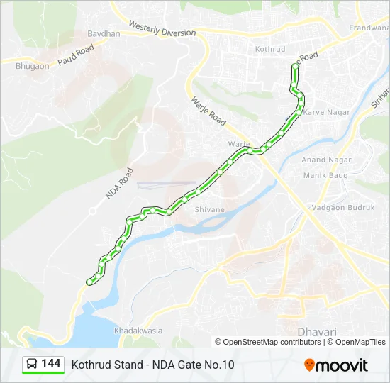 144 Bus Line Map