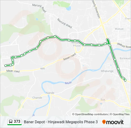 373 Bus Line Map