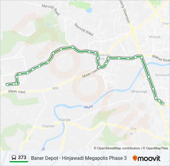 373 bus Line Map