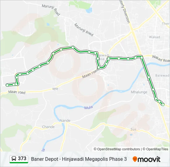 373 Bus Line Map
