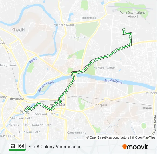 166 Bus Line Map