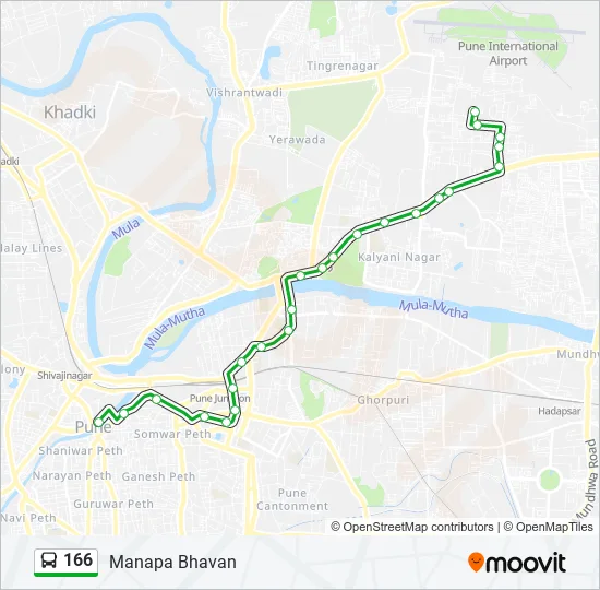 166 Bus Line Map