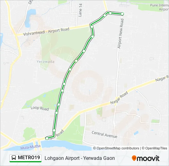 METRO19 Bus Line Map