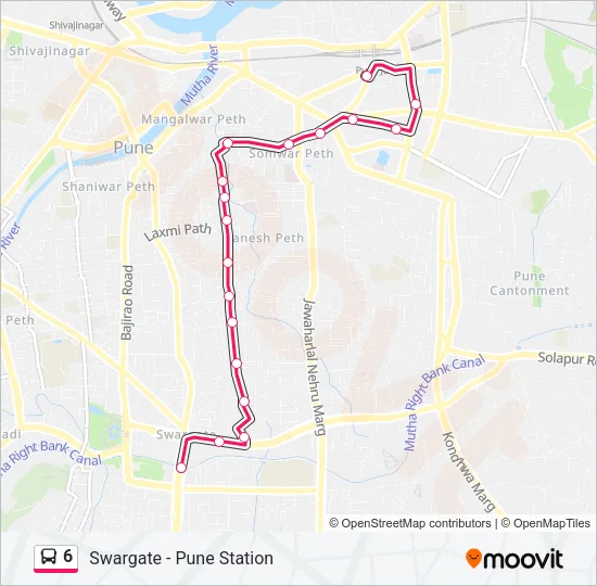 6 Bus Line Map