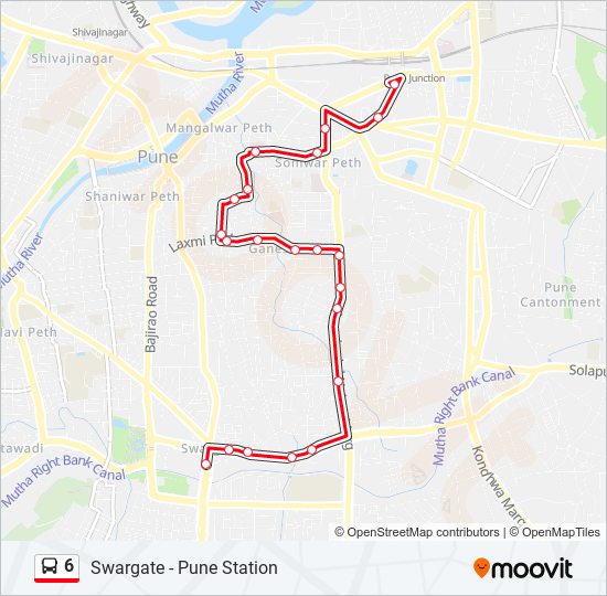 6 bus Line Map