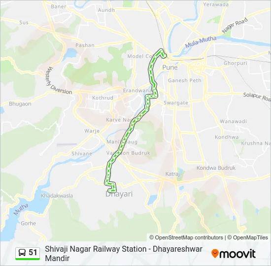51 Bus Line Map