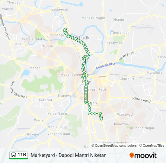 11B Bus Line Map