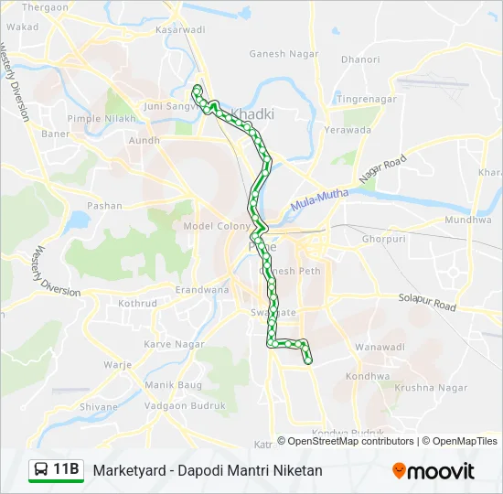 11B Bus Line Map