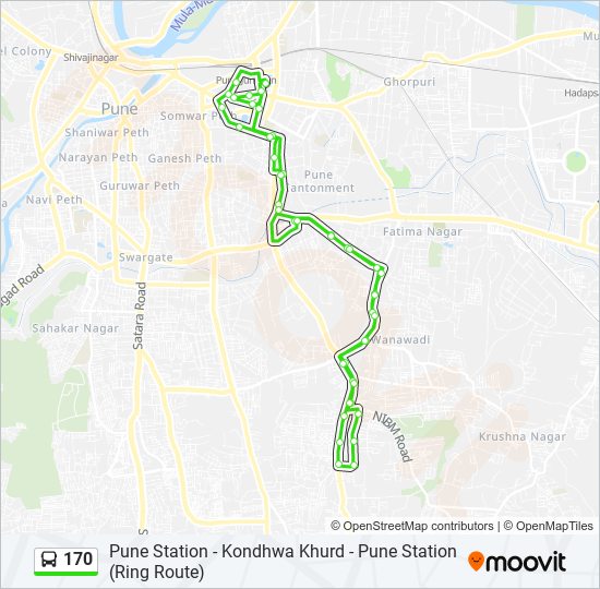 170 bus Line Map