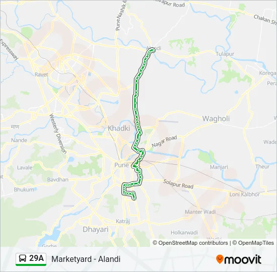 29A Bus Line Map