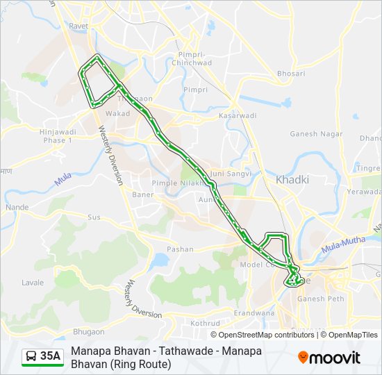 35A bus Line Map