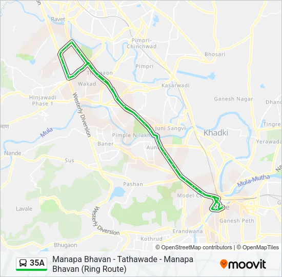35A Bus Line Map