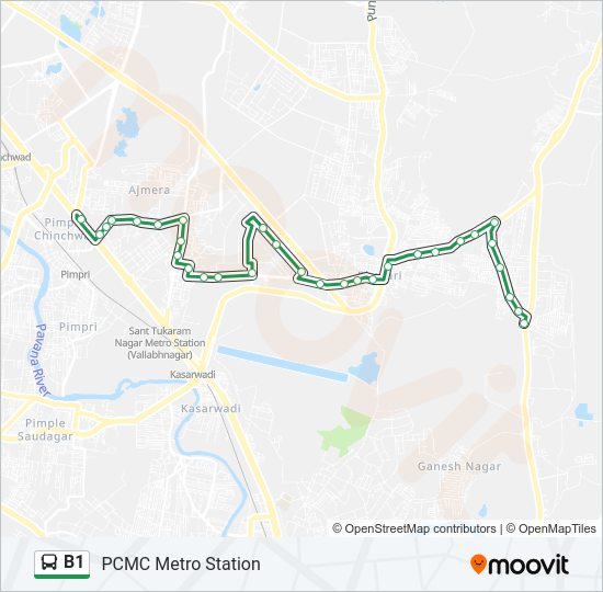 B1 bus Line Map