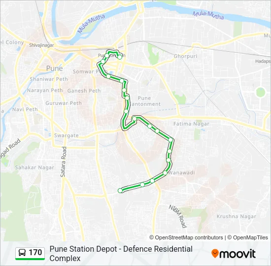 170 Bus Line Map