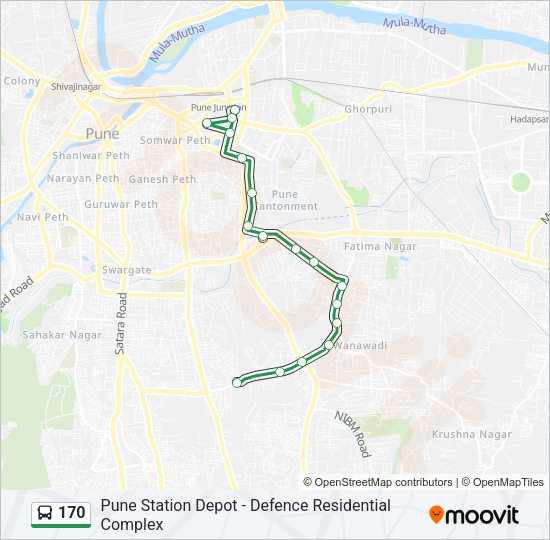 170 Bus Line Map