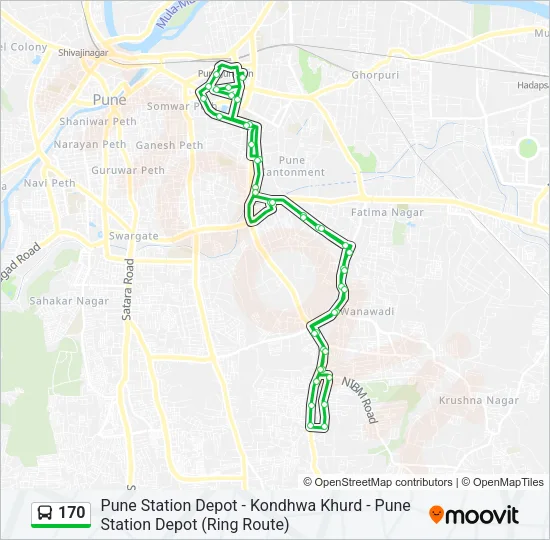 170 Bus Line Map