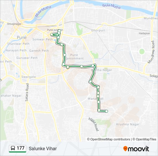 177 bus Line Map