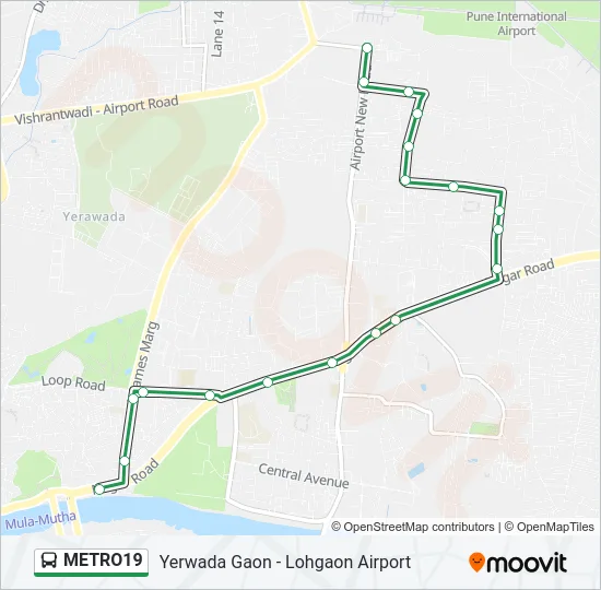 METRO19 Bus Line Map