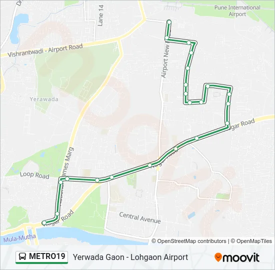 METRO19 Bus Line Map